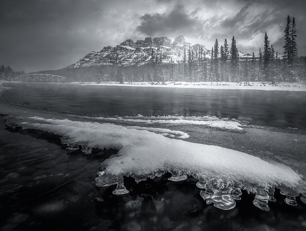 Melting RIVer Flowing By Mountains art print by Gu And Hongchao for $57.95 CAD
