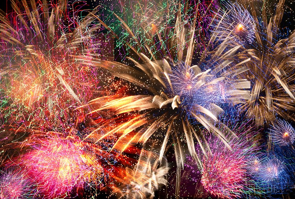 fireworks dance art print by Toshio Taneda for $57.95 CAD