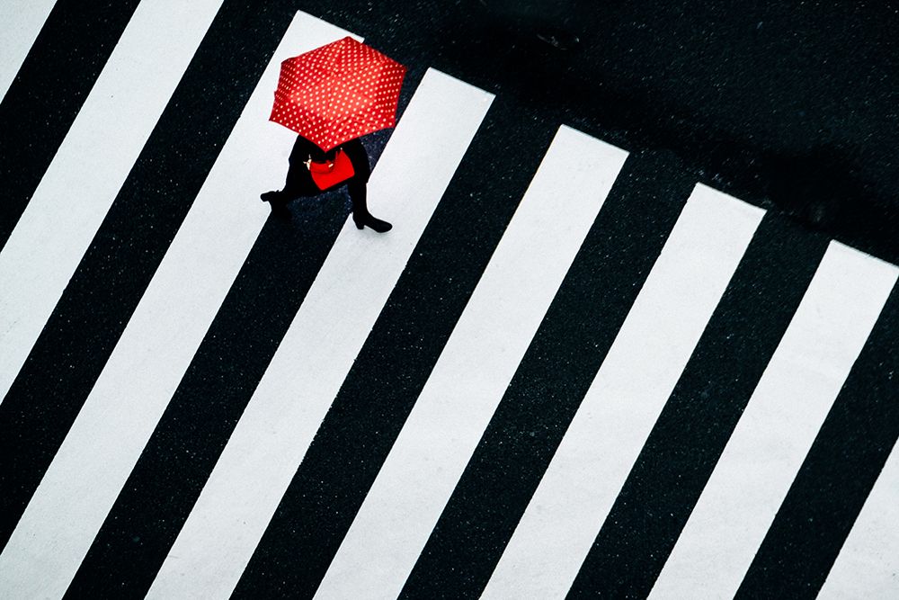 Red Pin Dots art print by Yuzo Fujii for $57.95 CAD
