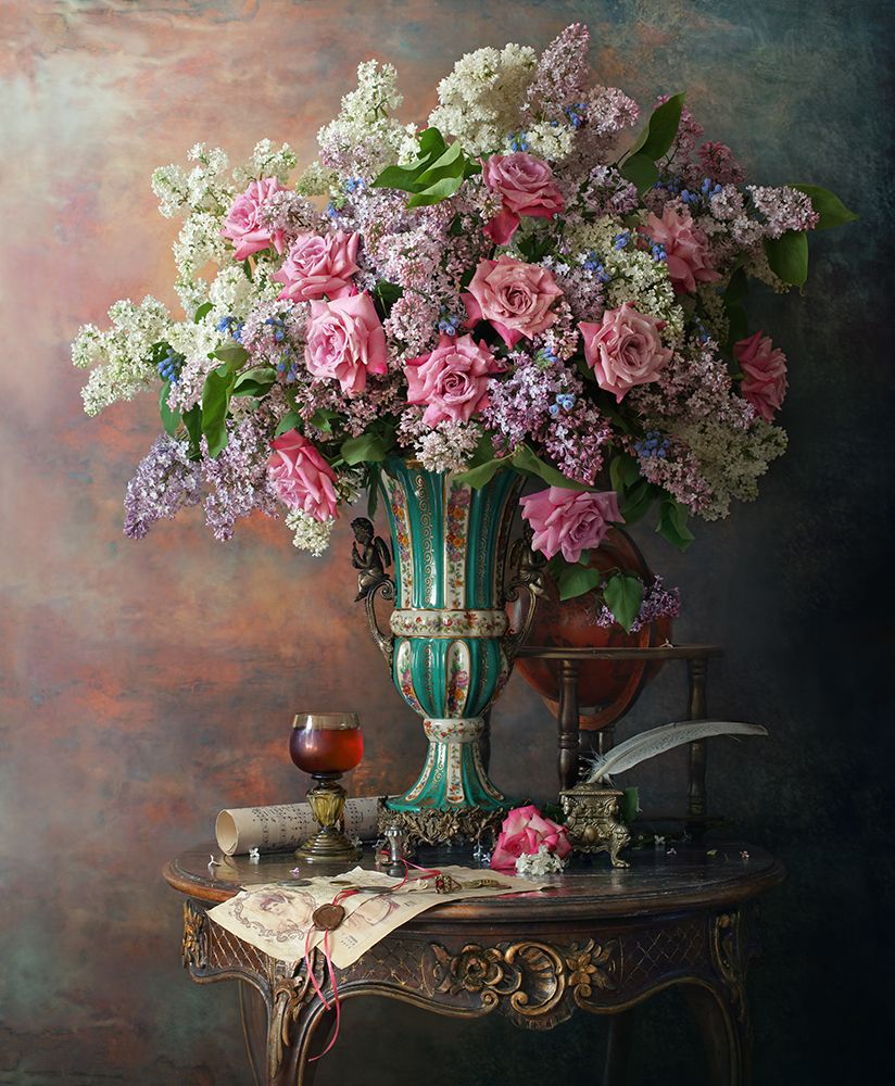 Still Life With Flowers art print by Andrey Morozov for $57.95 CAD