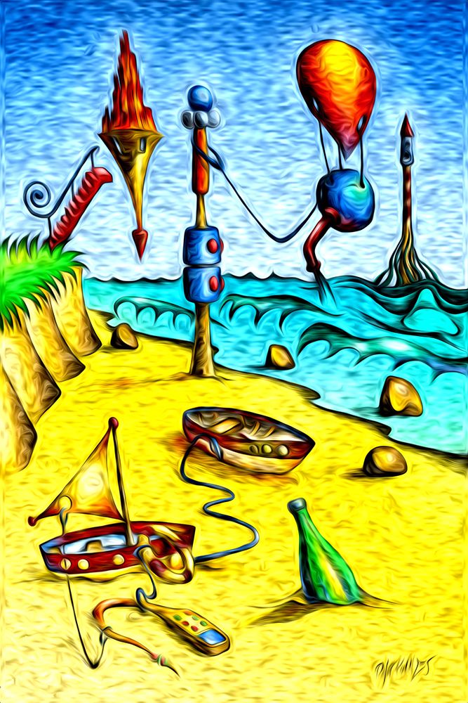 Surreal fable - on the beach art print by Rafal Kulik for $57.95 CAD
