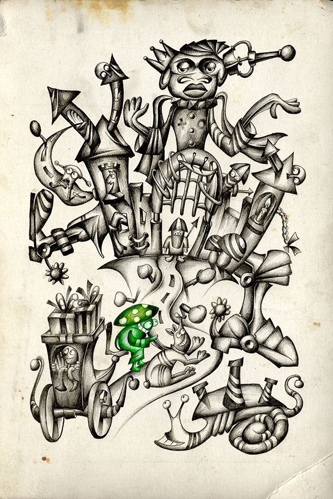 A gray mushroom cabbie No. 2 art print by Rafal Kulik for $57.95 CAD