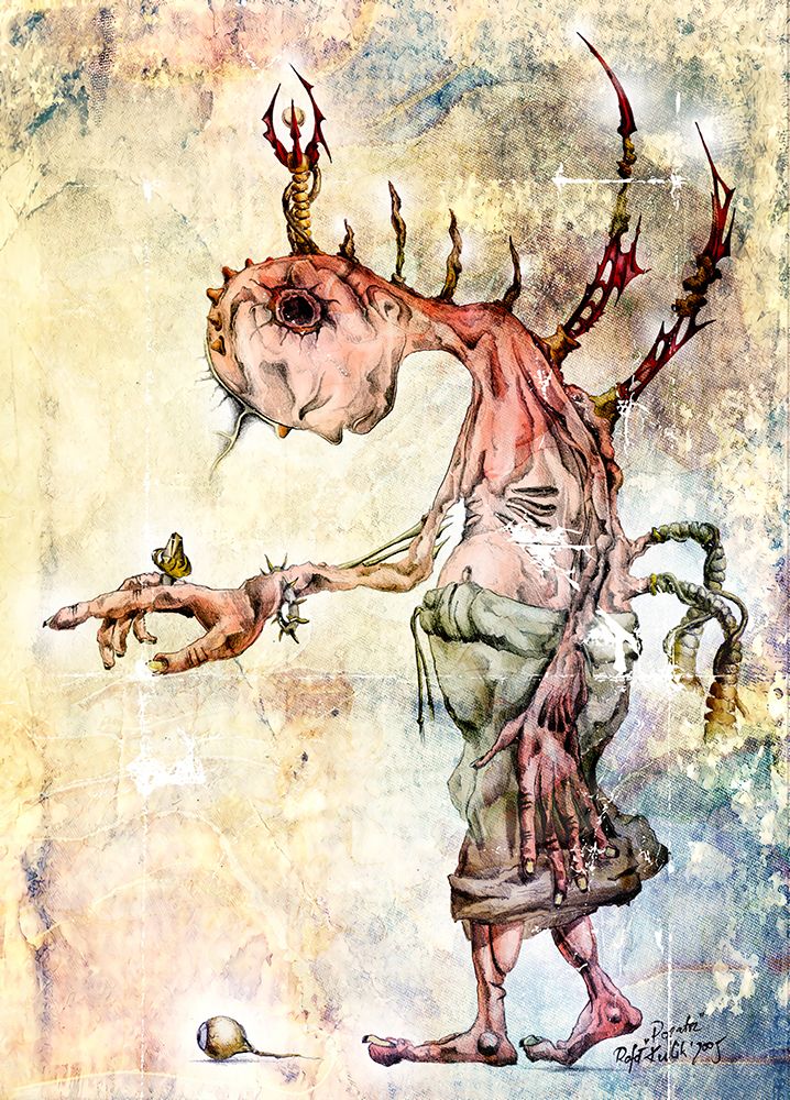 Dont look there - fantasy art print by Rafal Kulik for $57.95 CAD