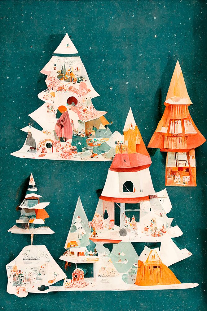 A Paper Village art print by Treechild for $57.95 CAD