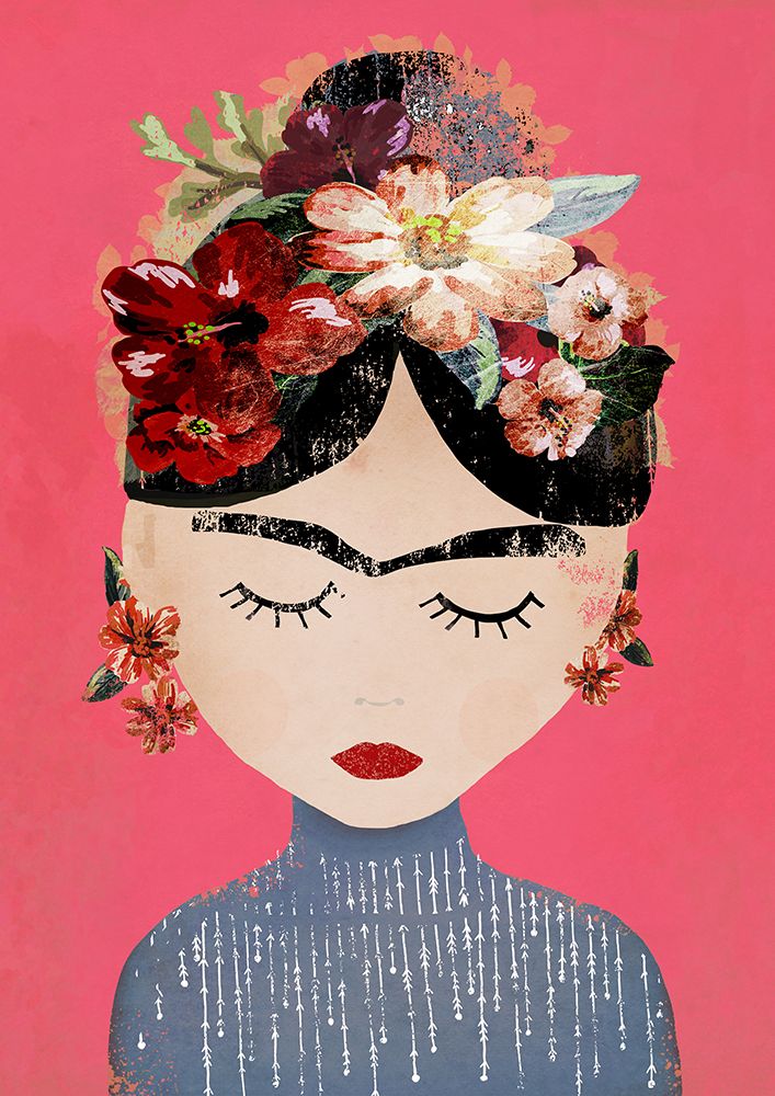 Frida (Pink Version) art print by Treechild for $57.95 CAD