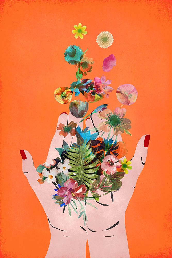 Frids Hands (Orange Version) art print by Treechild for $57.95 CAD