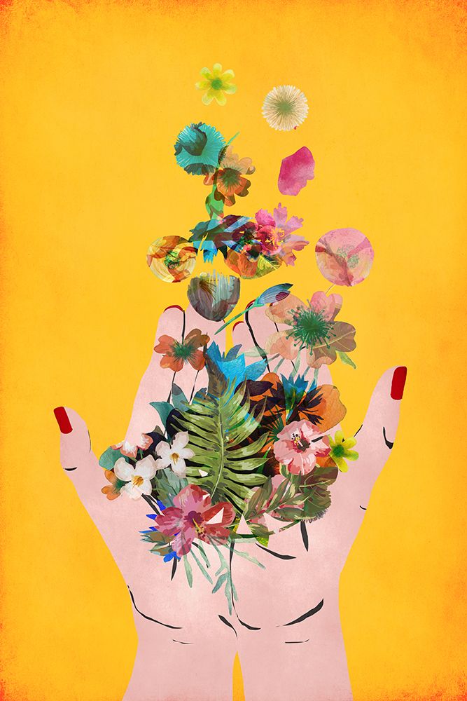 Fridas Hands (Yellow Version) art print by Treechild for $57.95 CAD