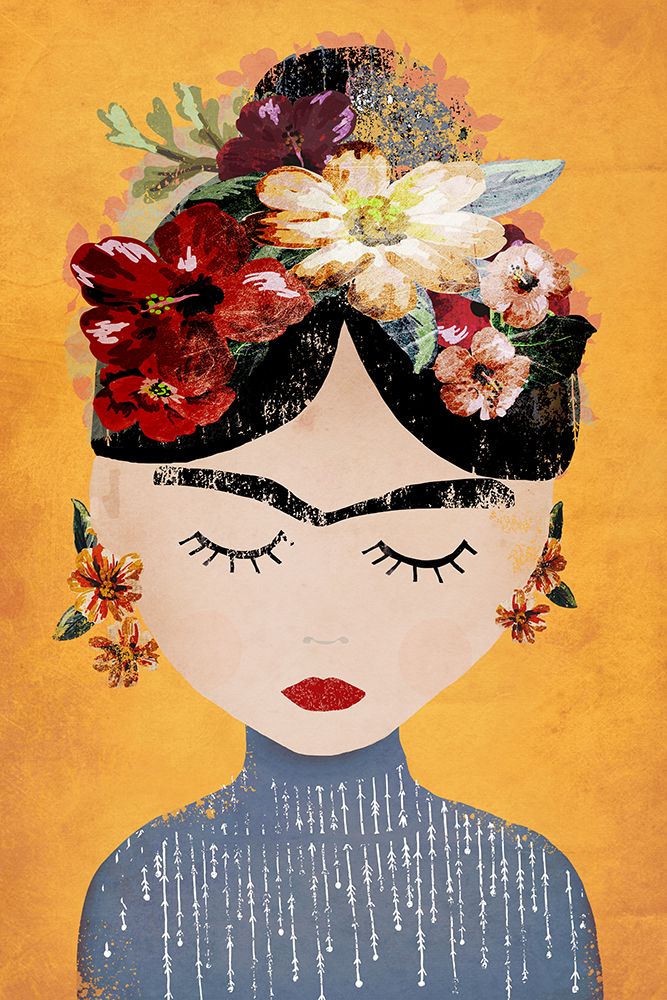 Frida (Yellow Version) art print by Treechild for $57.95 CAD