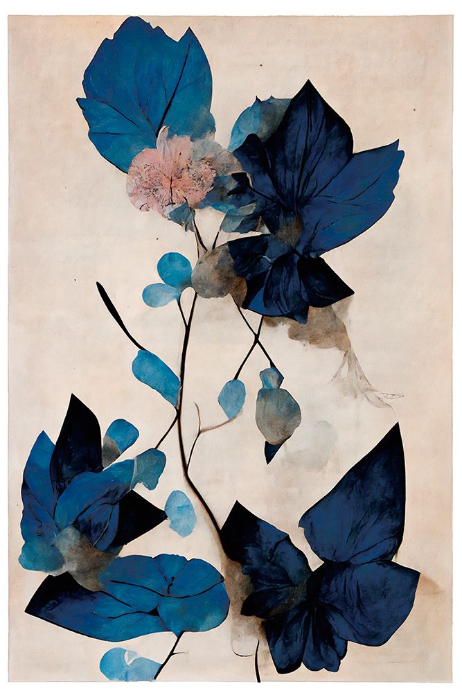 Blue Dry Flowers art print by Treechild for $57.95 CAD