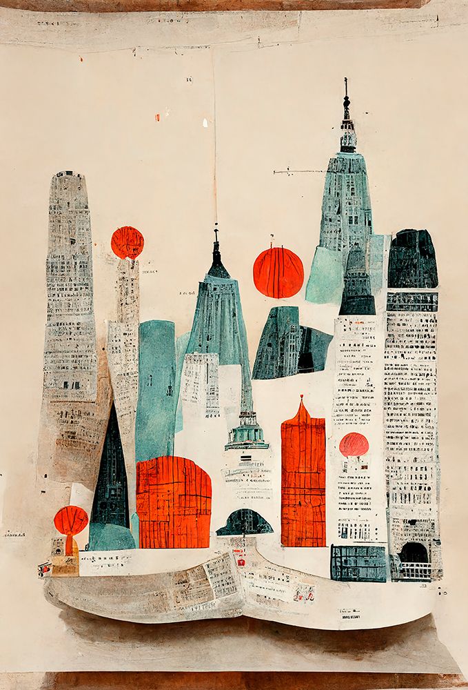 The Paper City art print by Treechild for $57.95 CAD