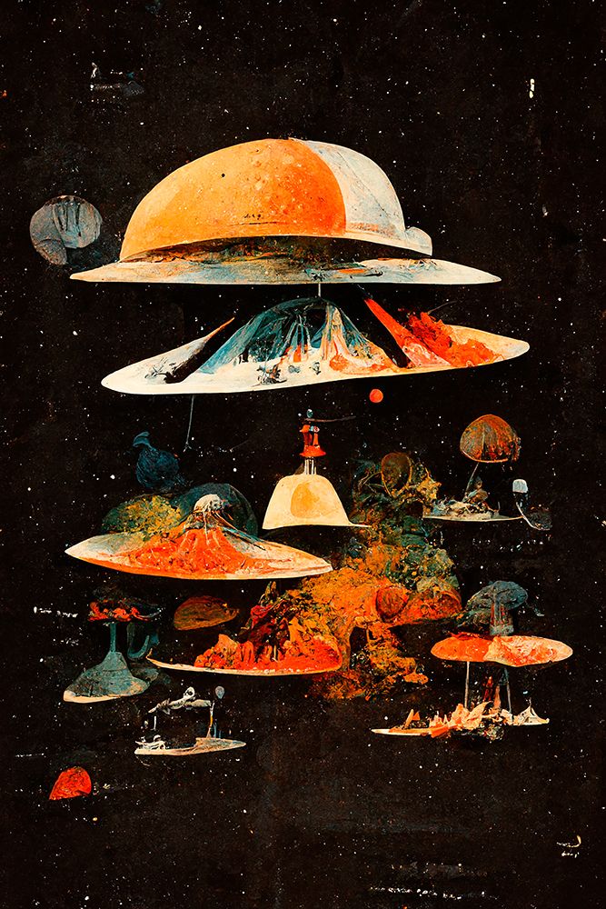 Flying Saucers art print by Treechild for $57.95 CAD