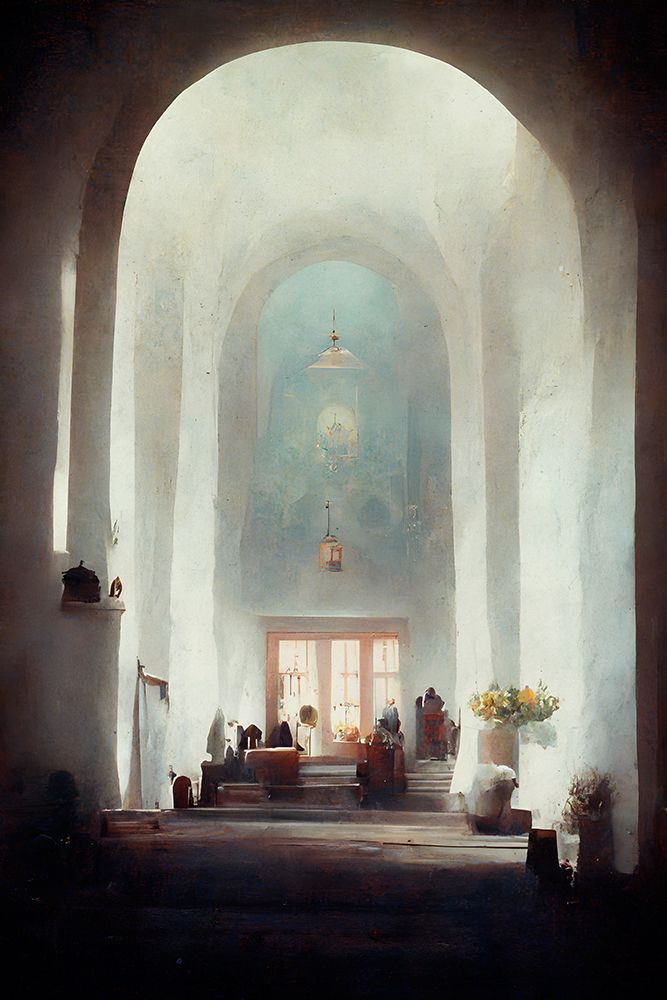 White Church art print by Treechild for $57.95 CAD