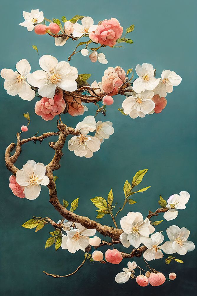 White Cherry Blossoms art print by Treechild for $57.95 CAD