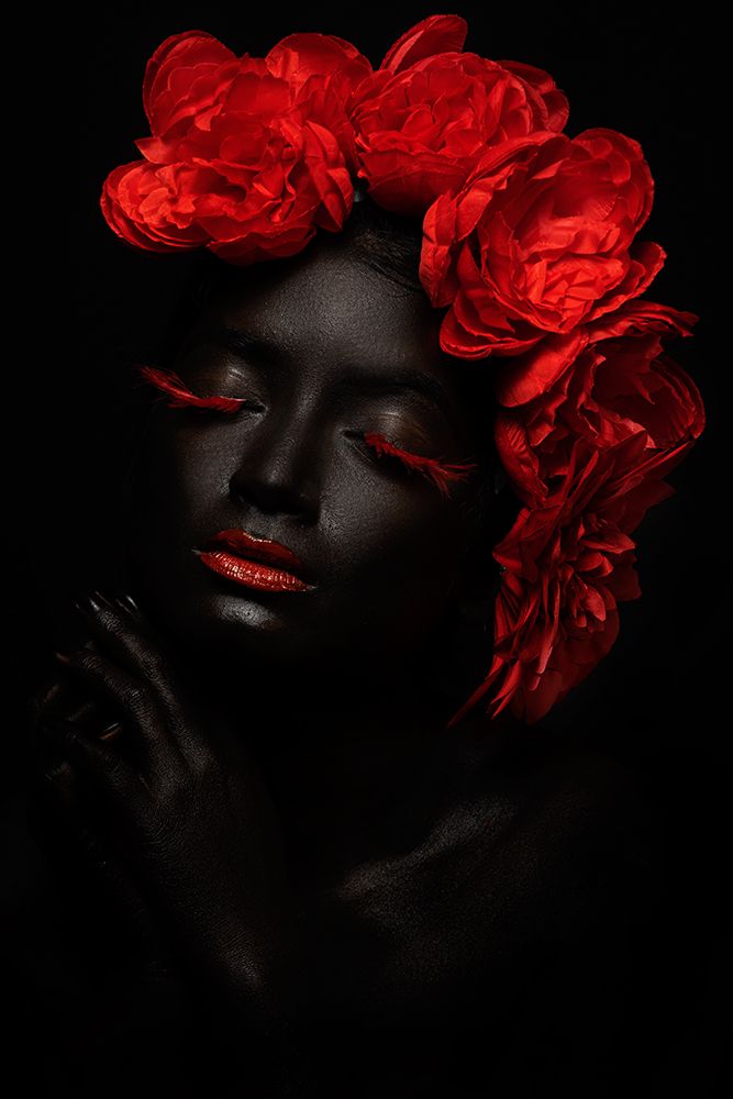 Red Portrait art print by Jayatu Chandra Das for $57.95 CAD