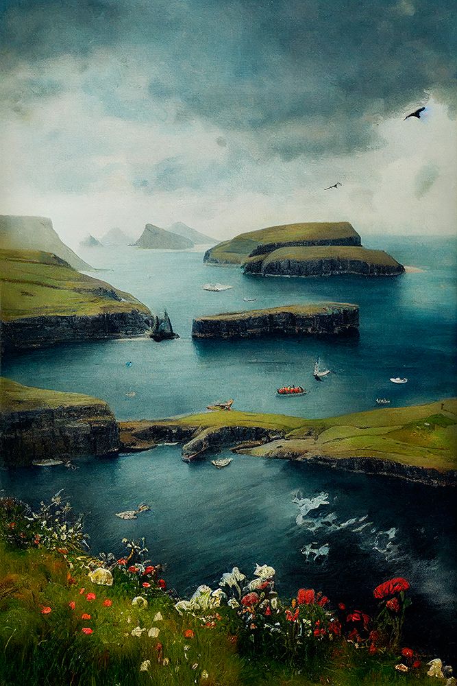 Beautiful Islands No 2 art print by Treechild for $57.95 CAD