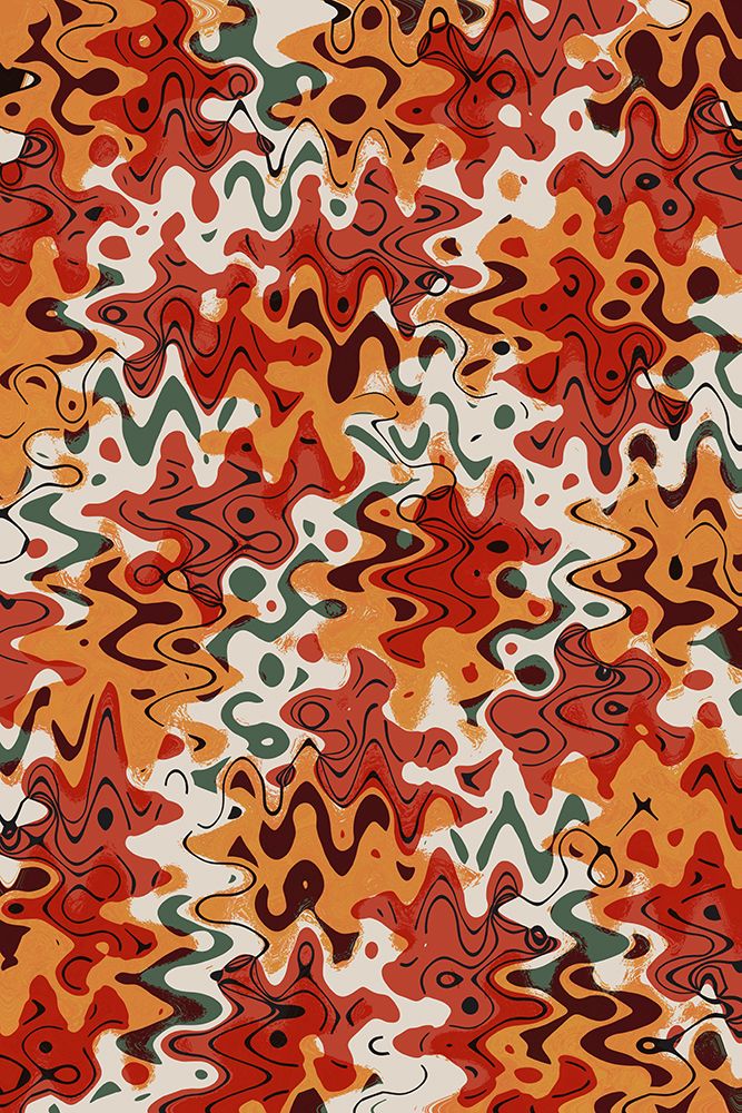 Liquid Red Orange Pattern art print by Treechild for $57.95 CAD