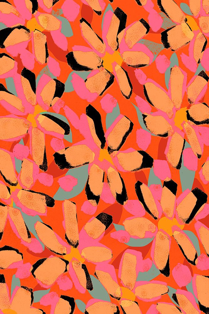 Yellow Flower Pattern art print by Treechild for $57.95 CAD