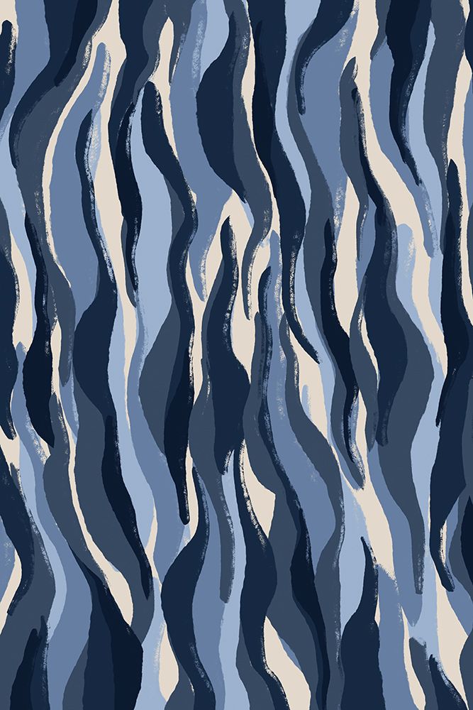 Blue Tiger Pattern art print by Treechild for $57.95 CAD