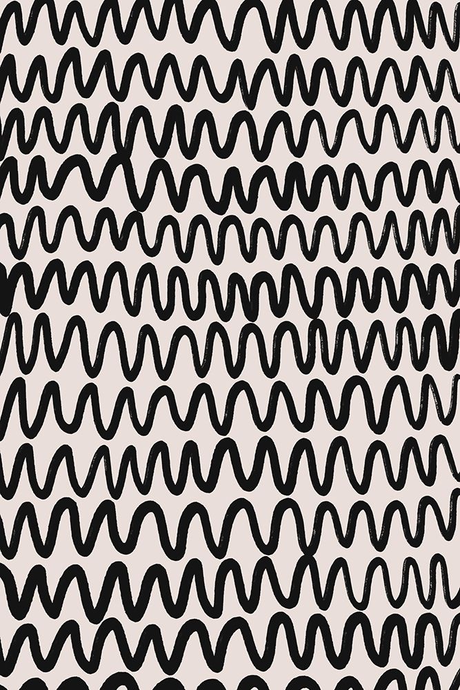Thin Black Waves Pattern art print by Treechild for $57.95 CAD