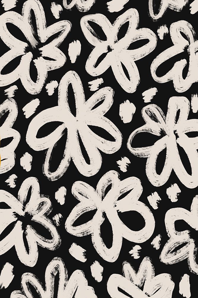 Giant Beige Flower Pattern art print by Treechild for $57.95 CAD