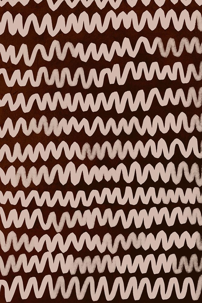 Beige ZigZag on Rusty Color Pattern art print by Treechild for $57.95 CAD