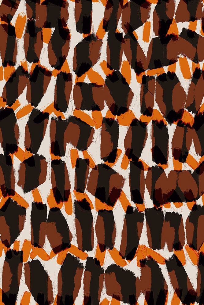 Brown Orange Brush Strokes art print by Treechild for $57.95 CAD