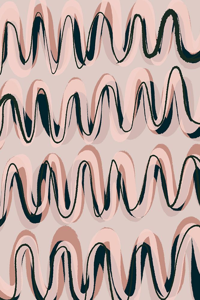 Beige Blue Pastel Waves art print by Treechild for $57.95 CAD
