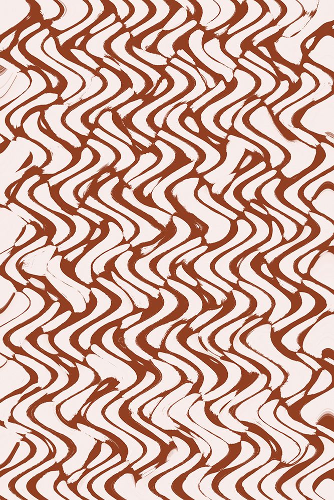Beige Wavey Zig Zag Pattern art print by Treechild for $57.95 CAD