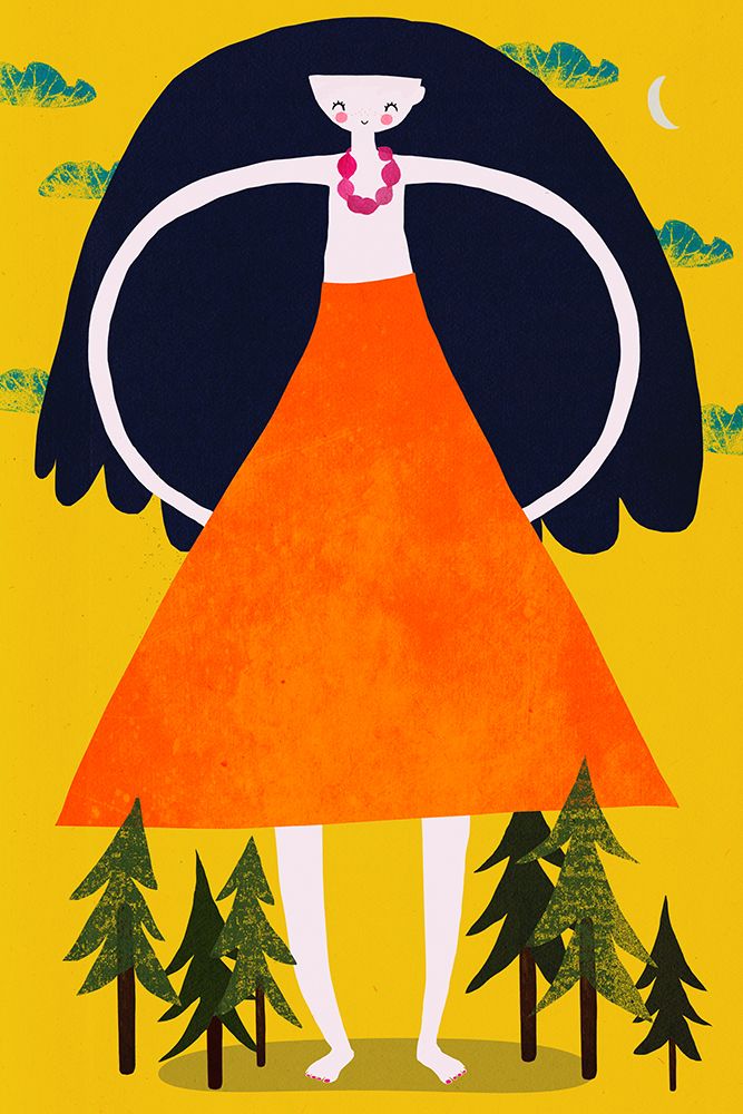 Girant Girl art print by Treechild for $57.95 CAD
