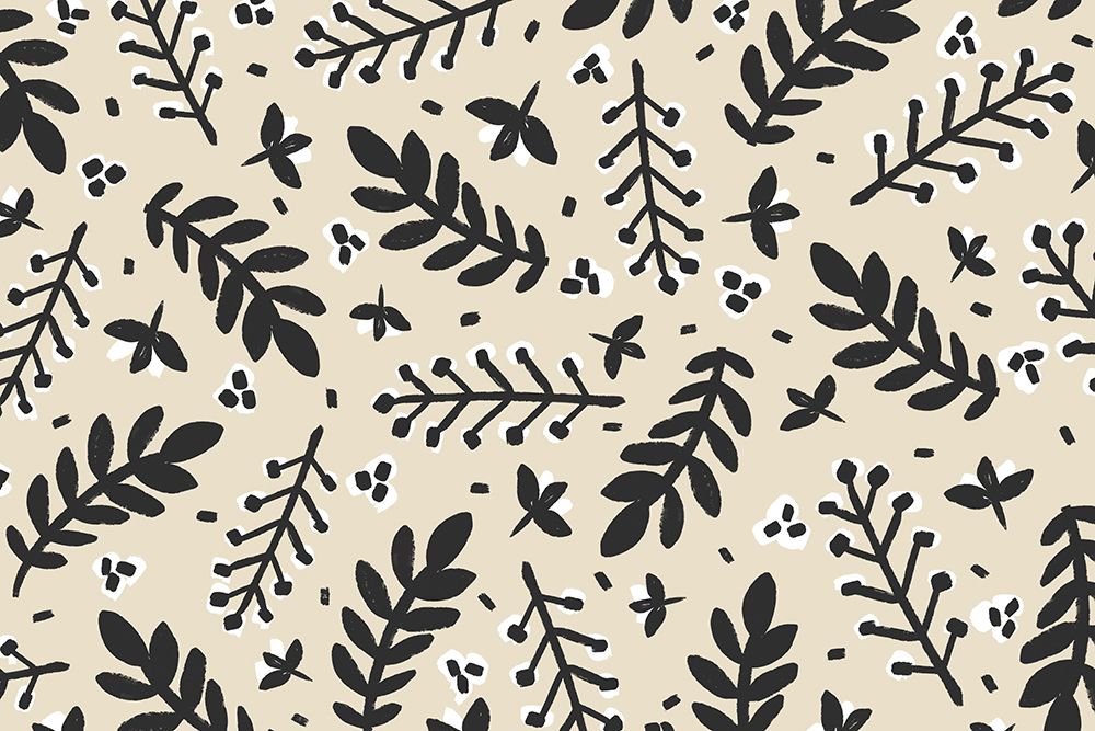 Branches on Beige Background Square art print by Treechild for $57.95 CAD