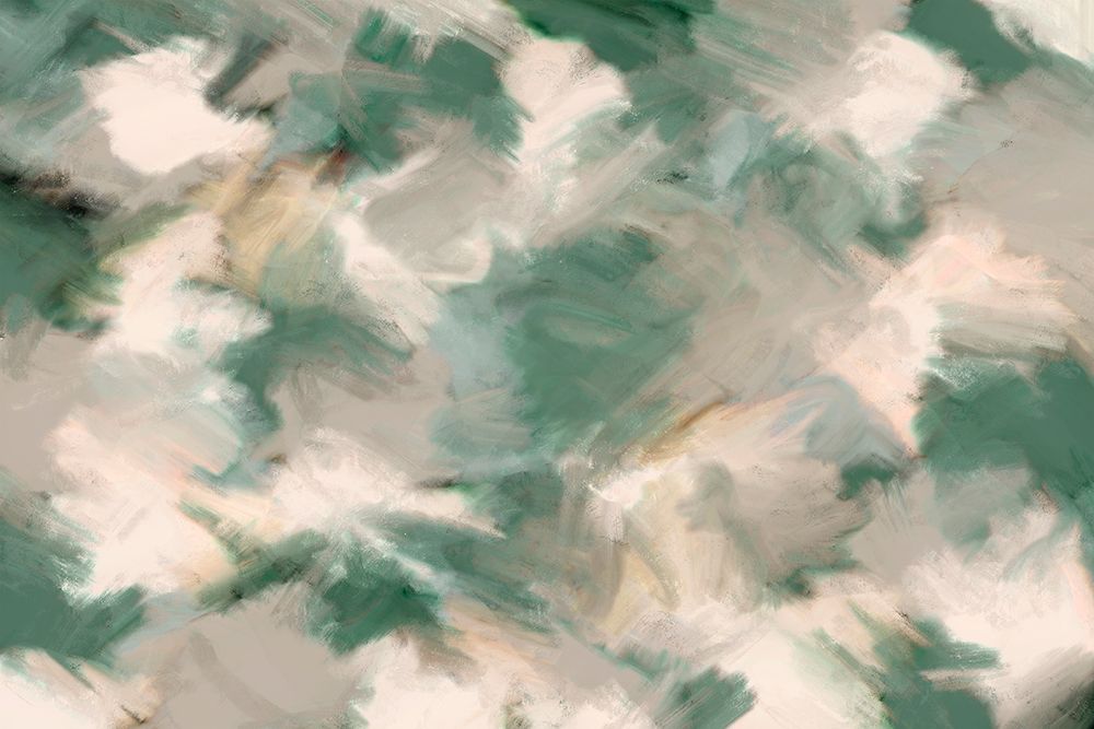 Green Beige Wild Painted Square art print by Treechild for $57.95 CAD