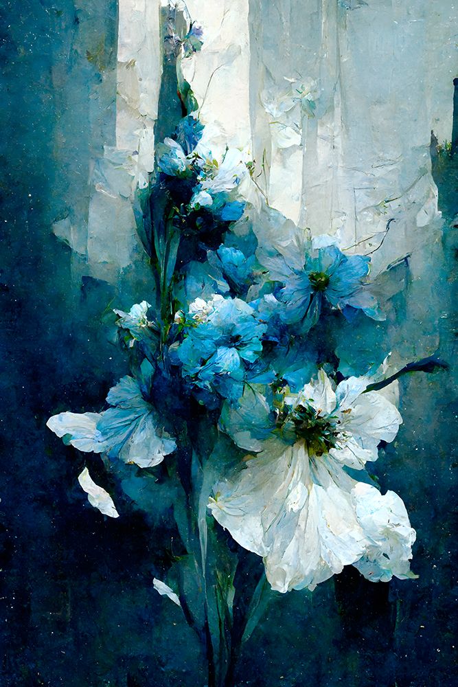 Blue Flower Bouquet art print by Treechild for $57.95 CAD
