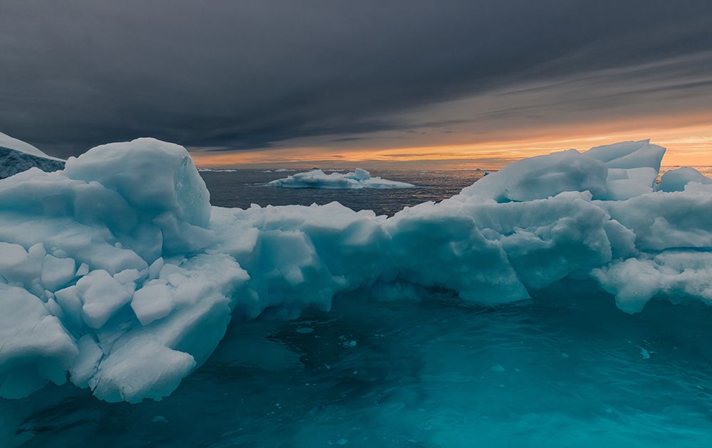 Polar Ice Sunset art print by Haim Rosenfeld for $57.95 CAD