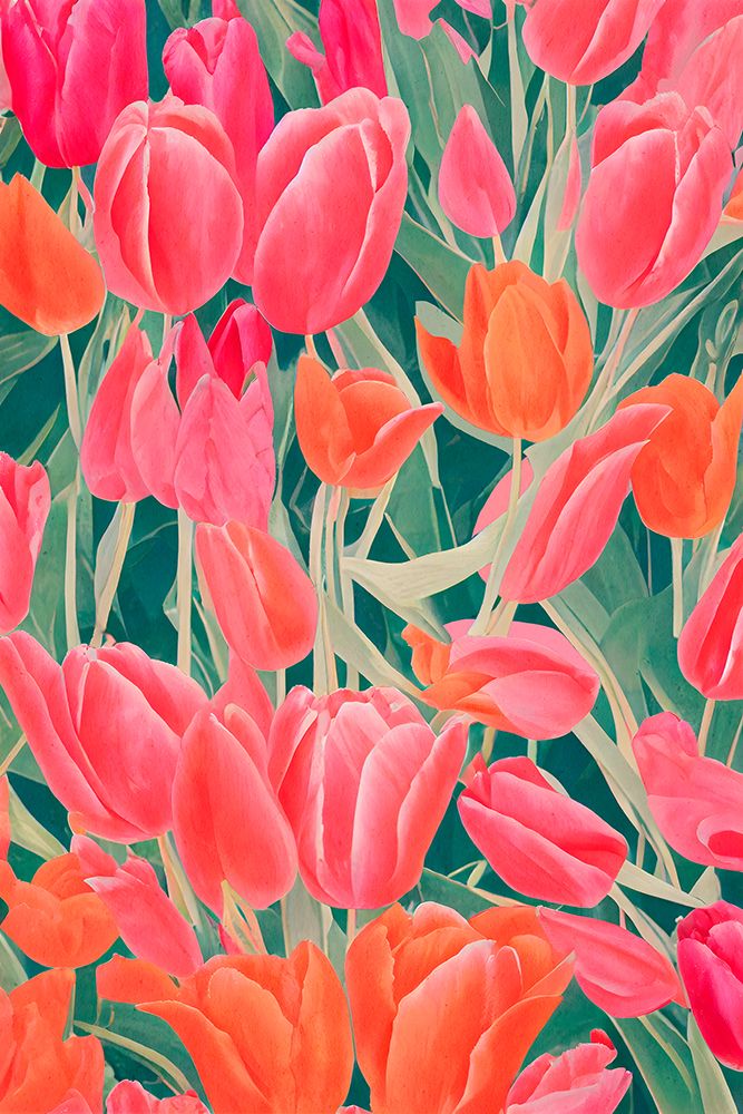 Pink Tulips art print by Treechild for $57.95 CAD