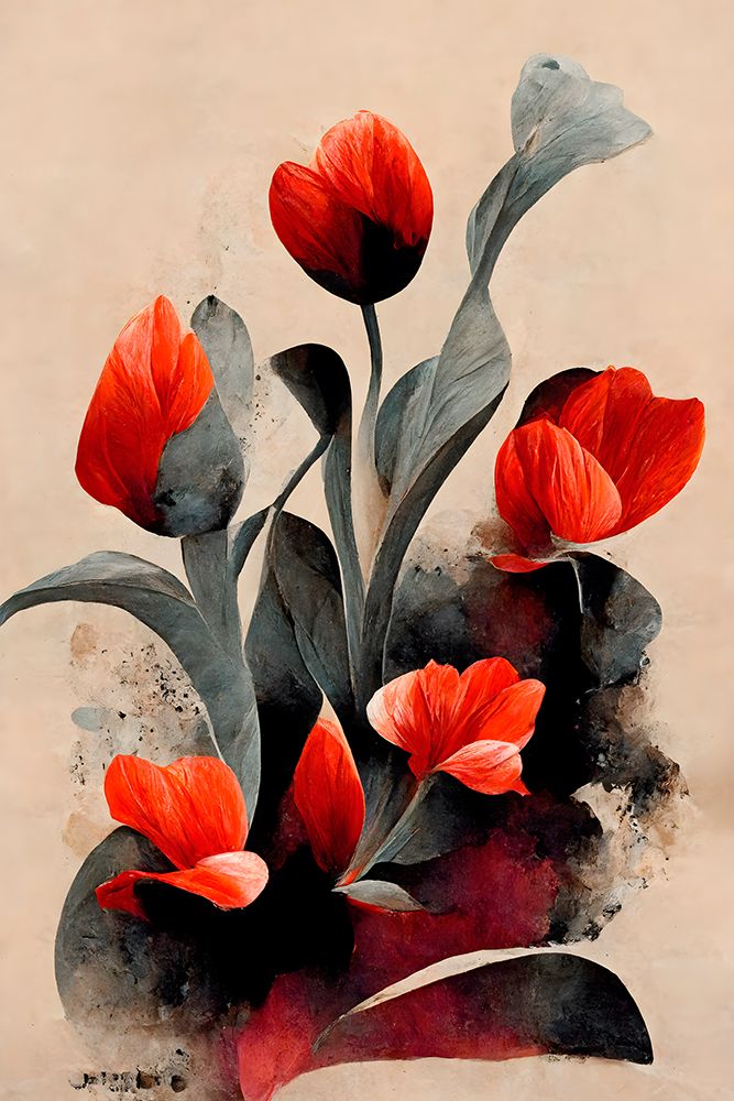 Red Tulips art print by Treechild for $57.95 CAD