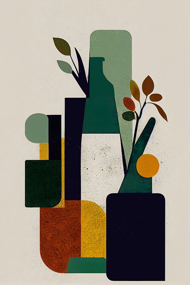 Bottle And Plant art print by Treechild for $57.95 CAD