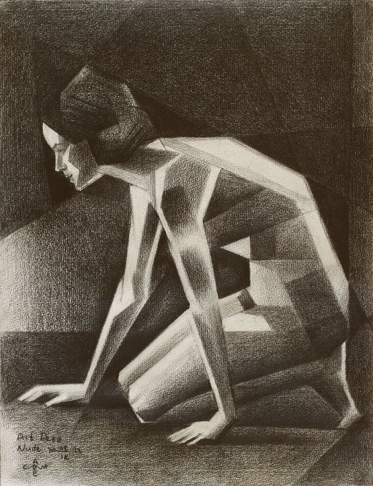 Art Deco Nude - 05-09-22 art print by Corne Akkers for $57.95 CAD