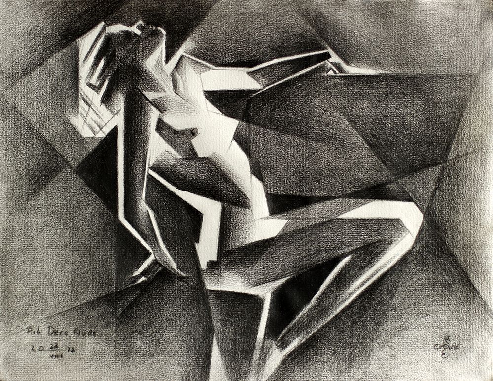 Art Deco Nude - 23-08-22 art print by Corne Akkers for $57.95 CAD