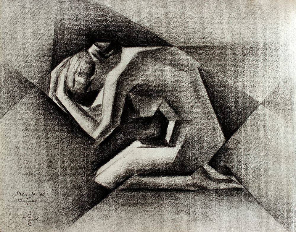 Art Deco Nude - 05-08-22 art print by Corne Akkers for $57.95 CAD