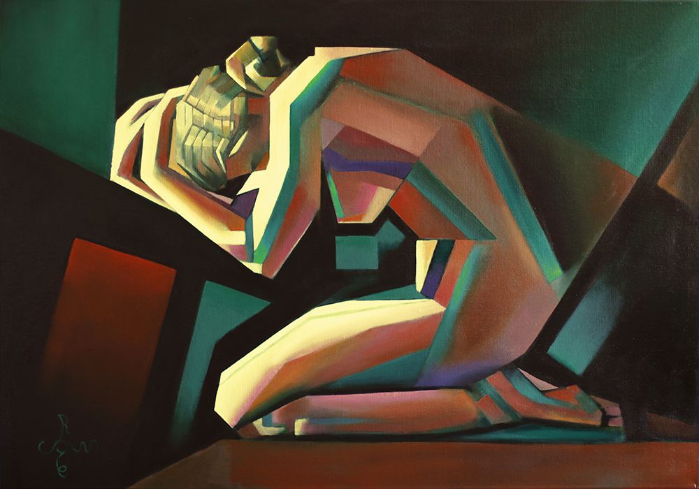 Art Deco Nude - 15-09-22 art print by Corne Akkers for $57.95 CAD