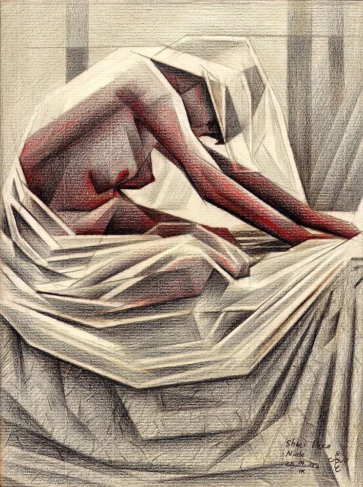 Sheer Deco Nude - 14-10-22 art print by Corne Akkers for $57.95 CAD