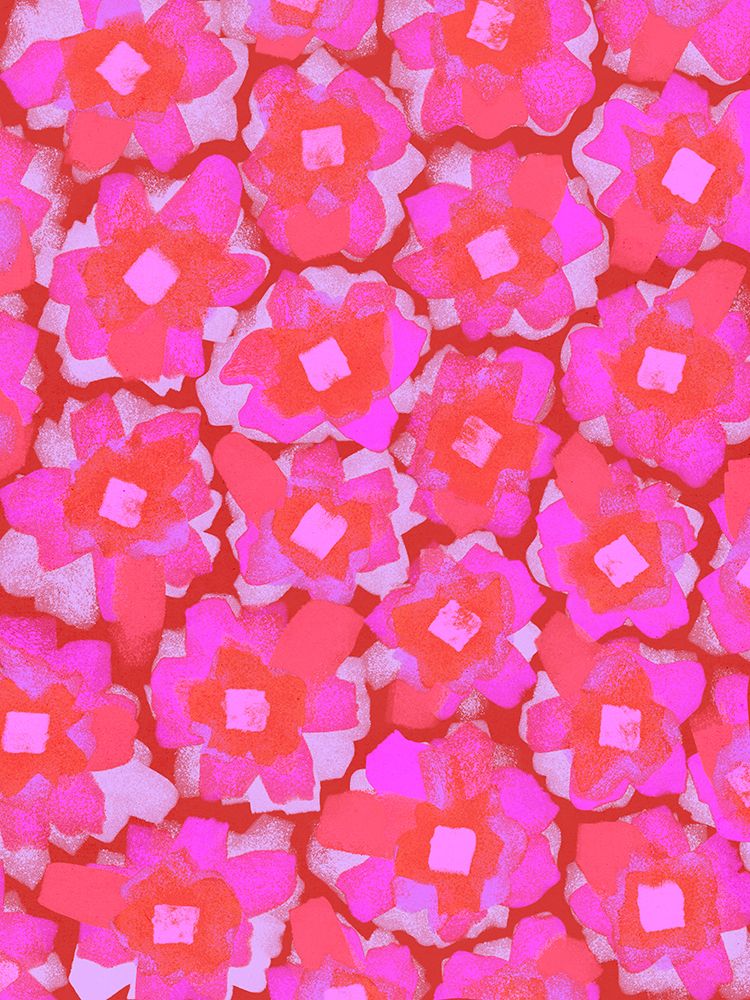 Cute Pink Flowers art print by Treechild for $57.95 CAD