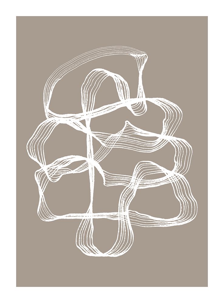 Ink White and Beige art print by Treechild for $57.95 CAD