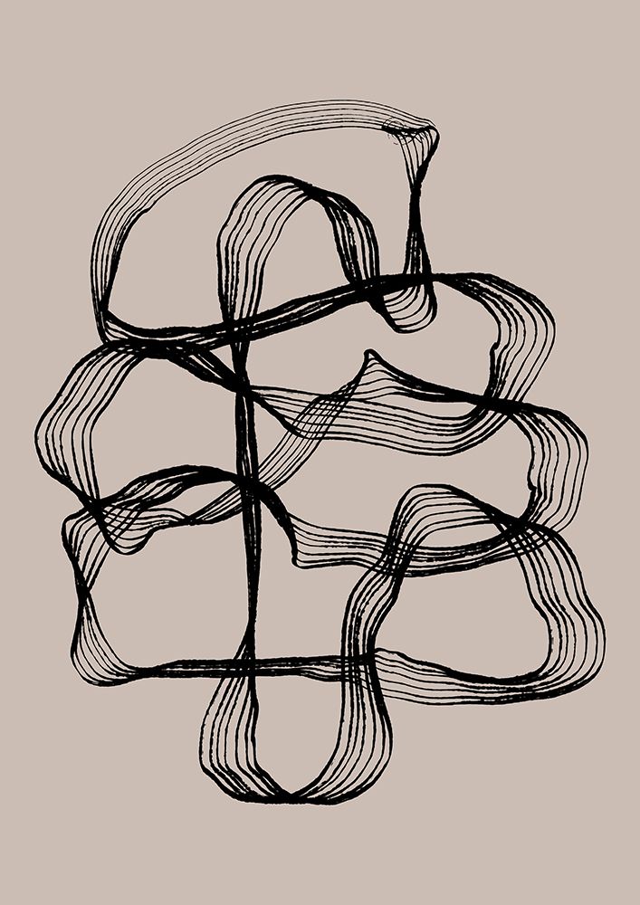 Ink Black and Beige art print by Treechild for $57.95 CAD