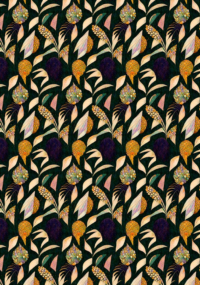 Leafs And Corn Pattern art print by Treechild for $57.95 CAD