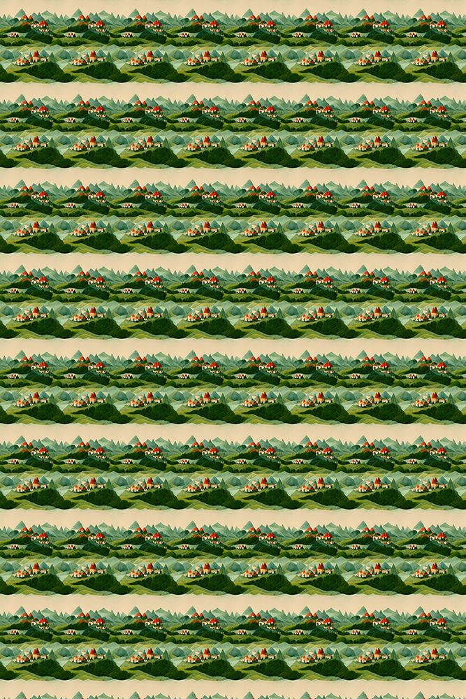 Cute Village Pattern art print by Treechild for $57.95 CAD