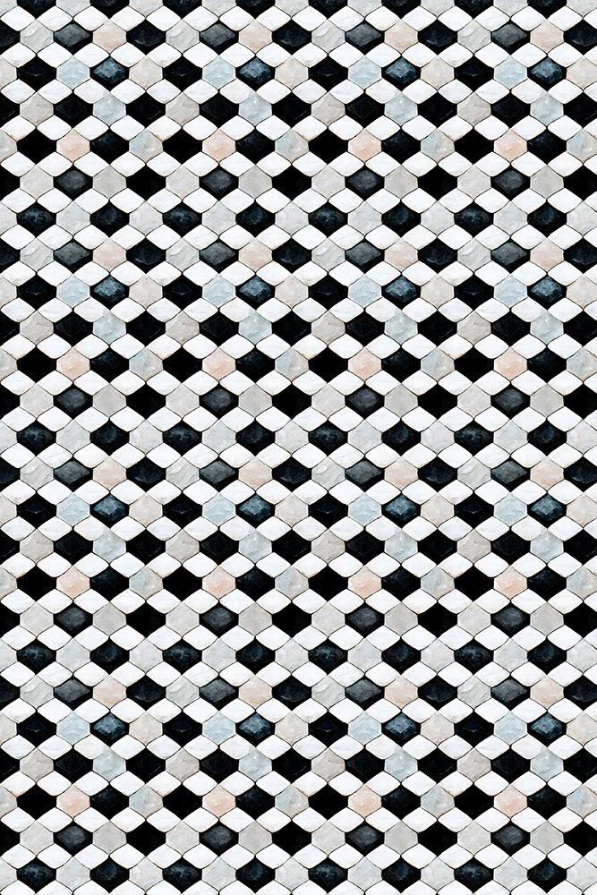 Black and White Tile Pattern art print by Treechild for $57.95 CAD