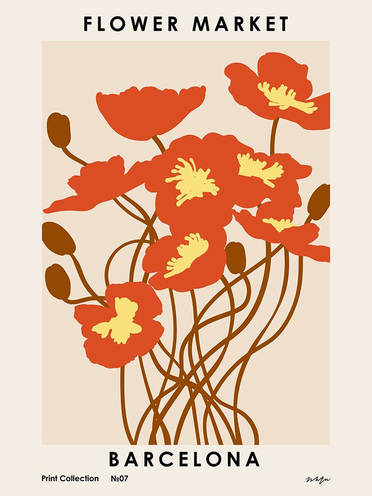Flower Market. Barcelona art print by Nktn for $57.95 CAD