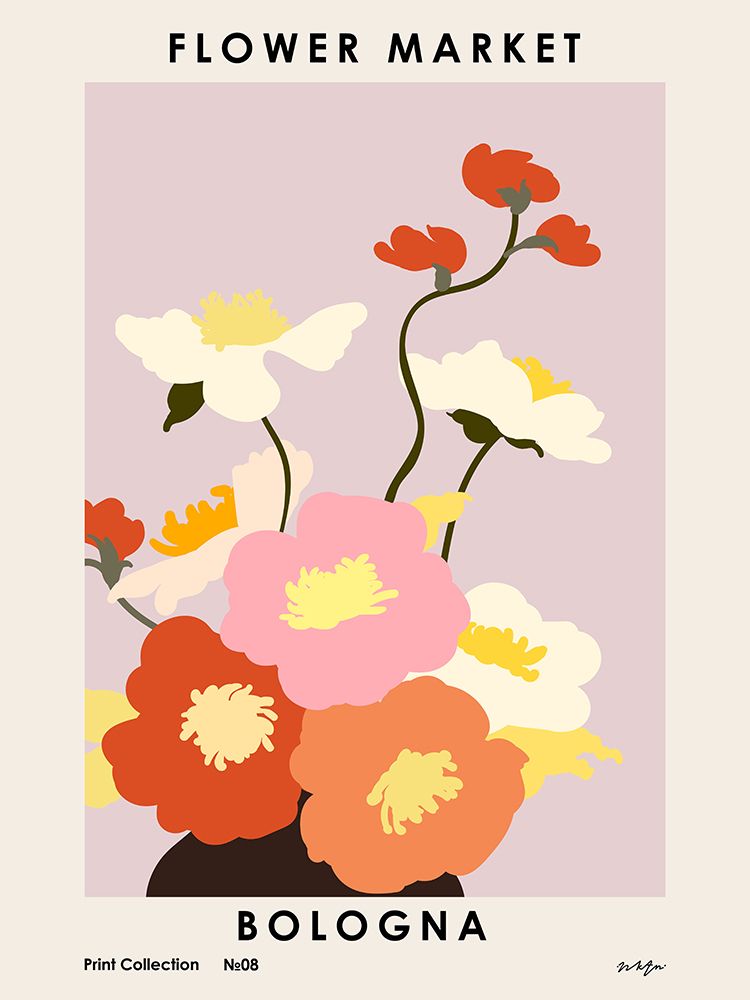 Flower Market. Bologna art print by Nktn for $57.95 CAD