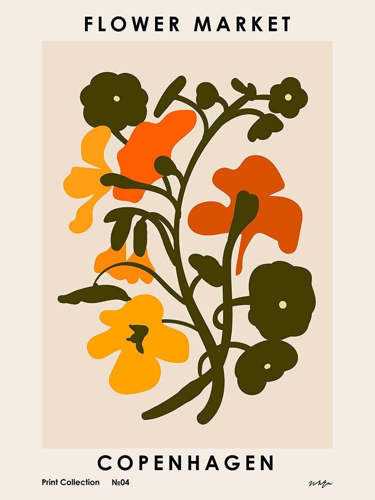 Flower Market. Copenhagen art print by Nktn for $57.95 CAD